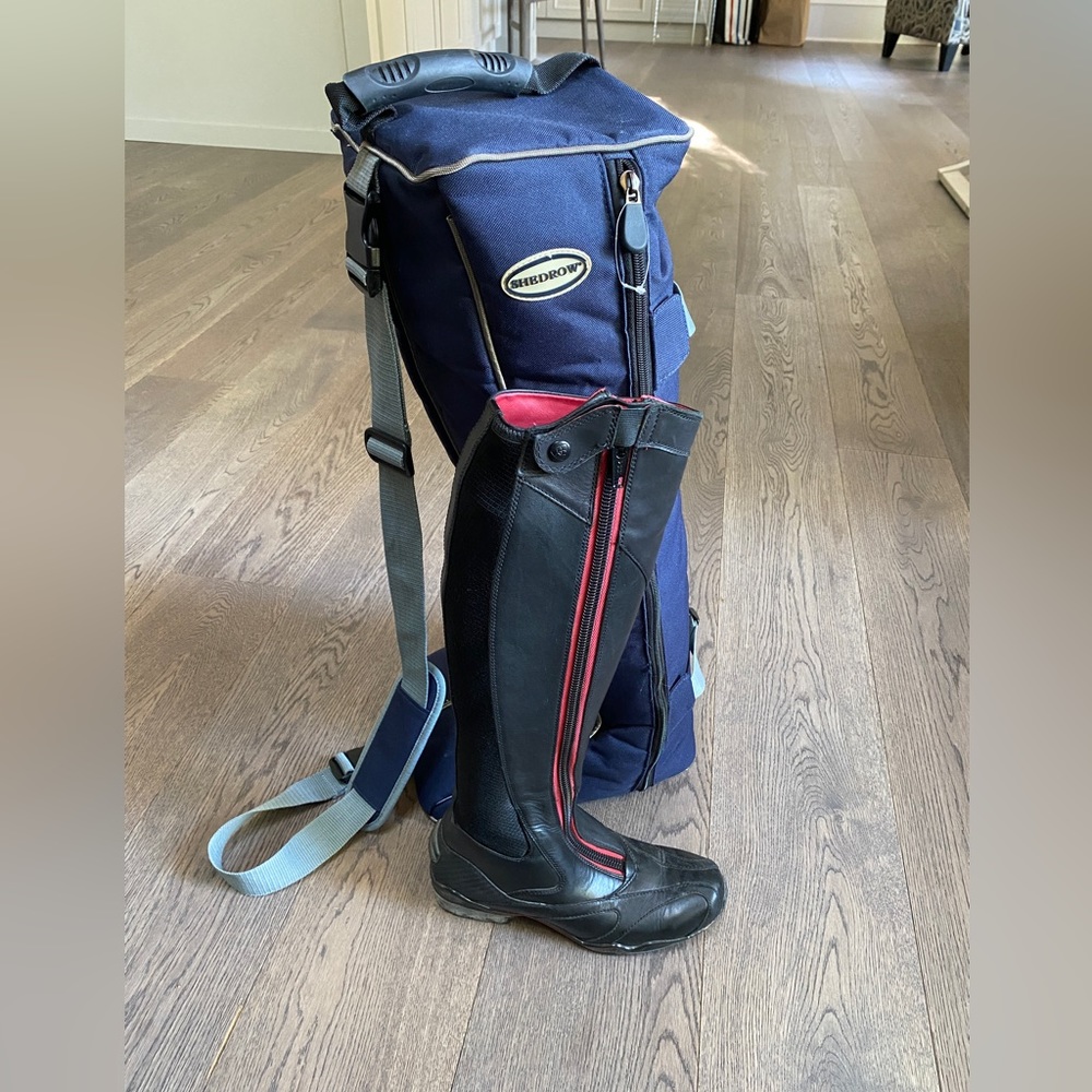 Ariat volant tall riding boots with carrying bag